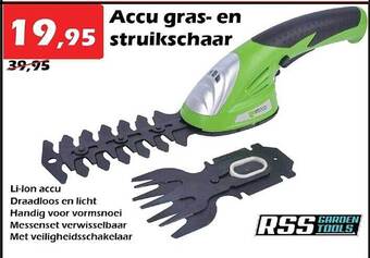 iTEK Accu gras- en struikschaar aanbieding