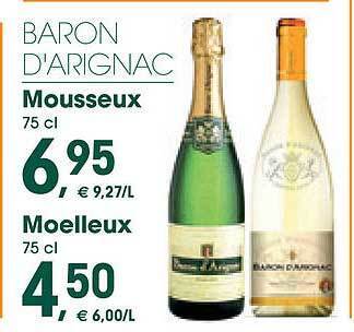 Prik en Tik Baron d'arignac mousseux, moelleux aanbieding