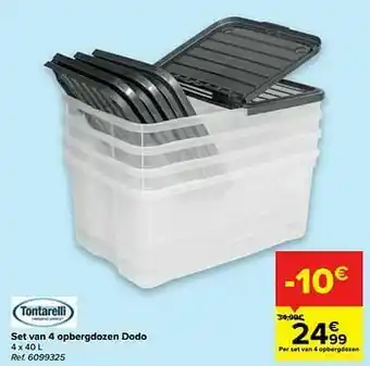 Carrefour Set van 4 opbergdozen dodo aanbieding