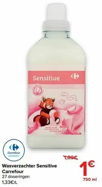 Carrefour Wasverzachter sensitive carrefour aanbieding