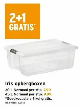 GAMMA Iris opbergboxen aanbieding