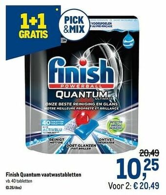 Makro Finish quantum vaatwastabletten aanbieding