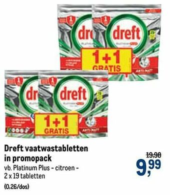Dreft vaatwastabletten platinum plus - citroen