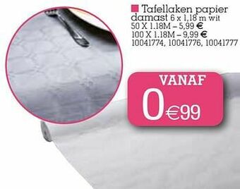 Tafellaken papier damast