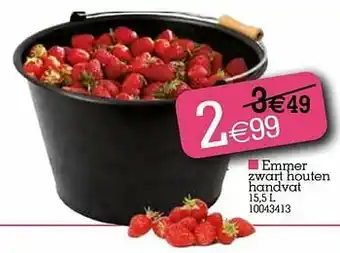 Yess Emmer zwart houten handvat aanbieding
