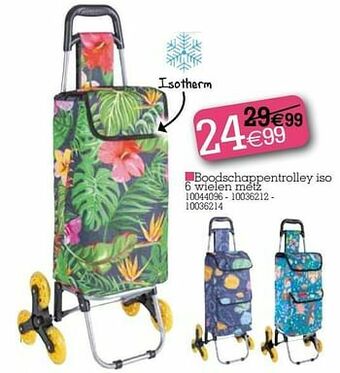 Yess Boodschappentrolley iso 6 wielen metz aanbieding