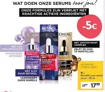 Di L'Oreal Paris Ravitalift Laser retinol serum 30 ml aanbieding