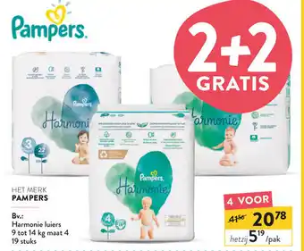 Pampers Harmonie luiers 9 tot 14 kg maat 4 19 stuks 4 voor