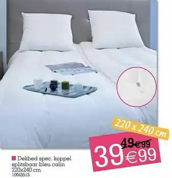 Dekbed spec koppel splitsbaar bleu calin