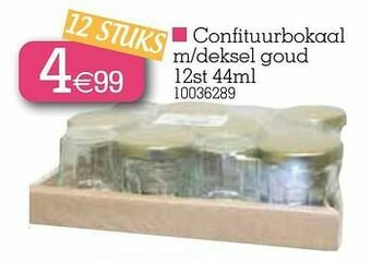 Yess Confituurbokaal m-deksel goud aanbieding