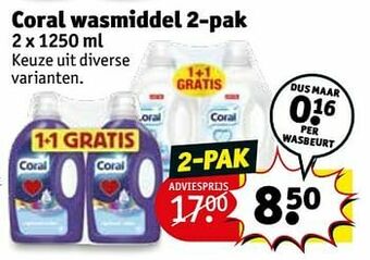 Kruidvat Coral wasmiddel aanbieding