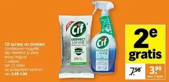 Cif disinfect + shine wipes original