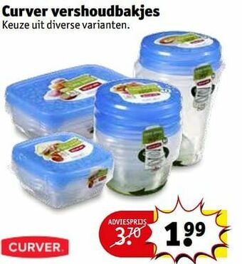 Kruidvat Curver vershoudbakjes aanbieding