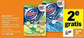 Albert Heijn Glorix power 5 citrus toiletblok aanbieding