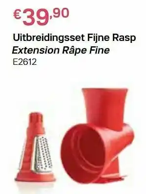 Tupperware Uitbreidingsset fijne rasp extension râpe fine aanbieding
