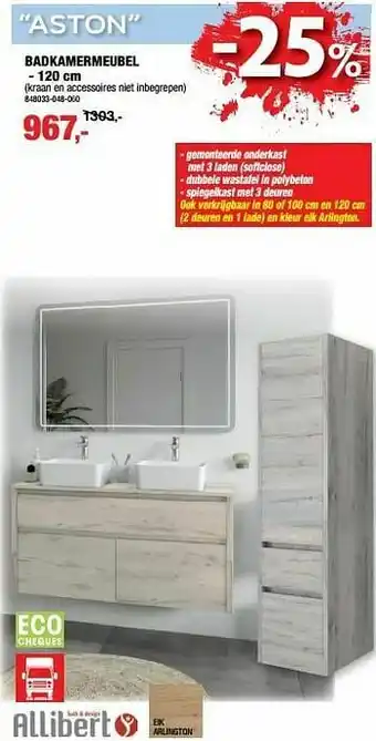 Hubo Badkamermeubel aston aanbieding
