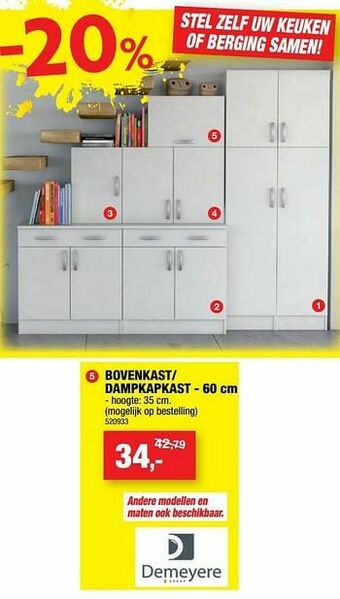 Bovenkast- dampkapkast