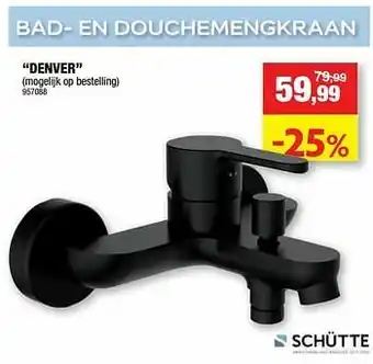 Hubo Bad- en douchemengkraan denver aanbieding