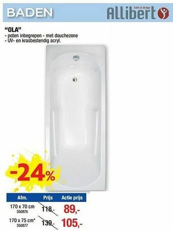 Hubo Baden ola aanbieding