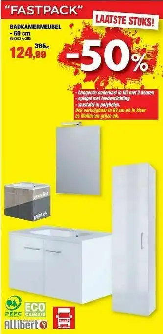 Hubo Badkamermeubel fastpack aanbieding