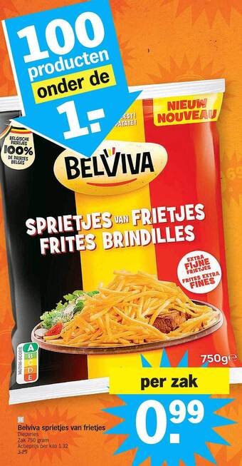 Albert Heijn Belviva sprietjes van frietjes aanbieding