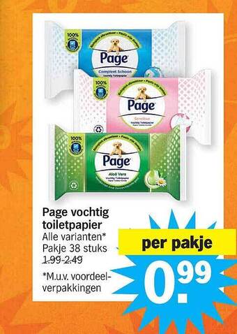 Albert Heijn Page vochtig toiletpapier aanbieding