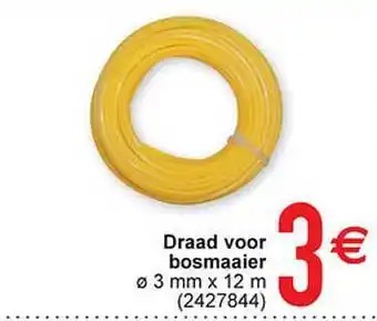 Draad voor bosmaaier ø 3 mm x 12m