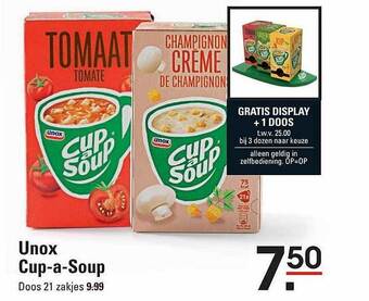 Sligro Unox cup-a-soup aanbieding