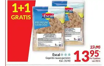 Intermarché Escal gepelde rauwe garnalen aanbieding