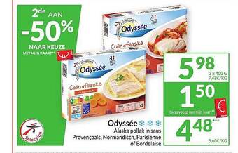 Intermarché Odyssée alaska pollak in saus aanbieding