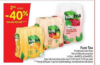 Intermarché Fuze tea frisdrank met thee aanbieding