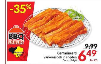 Intermarché Gemarineerd varkensspek in sneden aanbieding