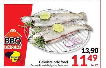 Gekuiste hele forel