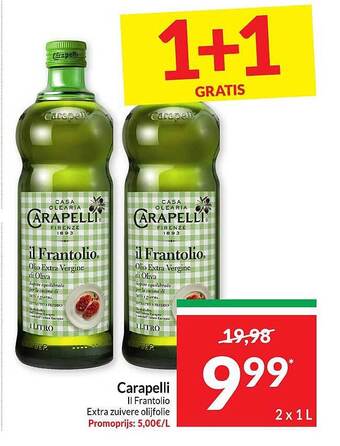 Intermarché Carapelli il frantolio extra zuivere olijfolie aanbieding