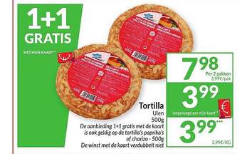 Intermarché Tortilla uien aanbieding