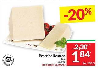 Intermarché Pecorino romano kaas aanbieding
