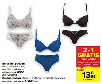 Carrefour Beha met padding aanbieding