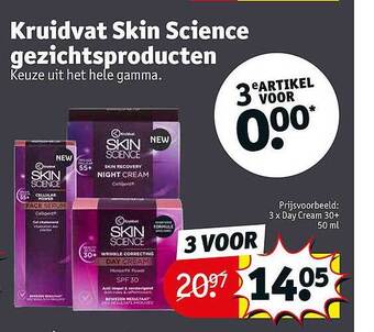 Kruidvat Kruidvat skin science gezichtsproducten aanbieding