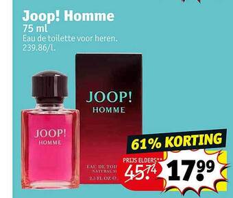 Kruidvat Joop! homme eau de toilette voor heren aanbieding