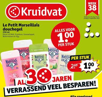 Kruidvat Le petit marseillais douchegel aanbieding