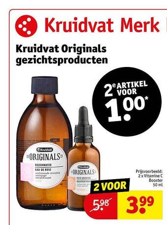 Kruidvat Kruidvat originals gezichtsproducten aanbieding