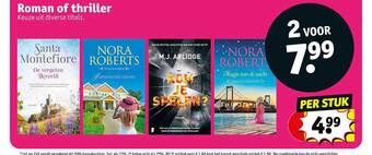 Kruidvat Roman of thriller aanbieding