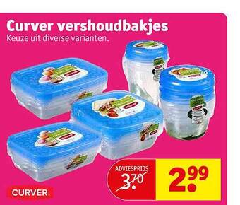 Kruidvat Curver vershoudbakjes aanbieding