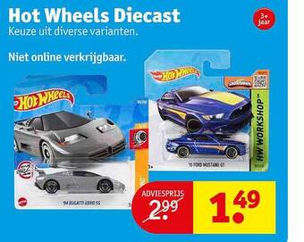 Kruidvat Hot wheels diecast aanbieding