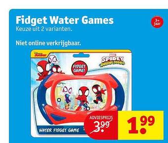 Kruidvat Fidget water games aanbieding