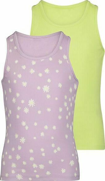 HEMA Kinder Singlet Rib - 2 Stuks Lila (lila)