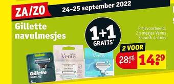 Kruidvat Gillette navulmesjes aanbieding