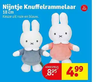 Kruidvat Nijntje knuffelrammelaar aanbieding