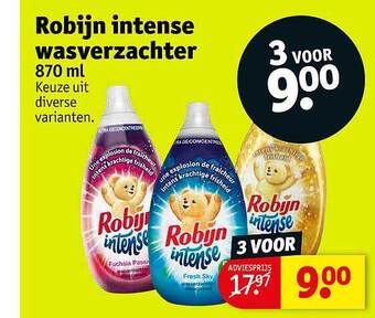 Kruidvat Robijn intense wasverzachter aanbieding