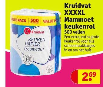 Kruidvat Kruidvat xxxxl mammoet keukenrol aanbieding